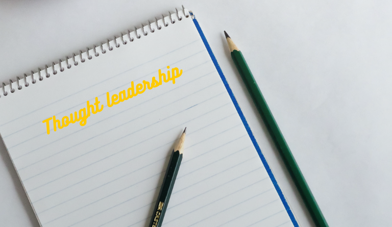 Thought leadership - a piece of paper with title